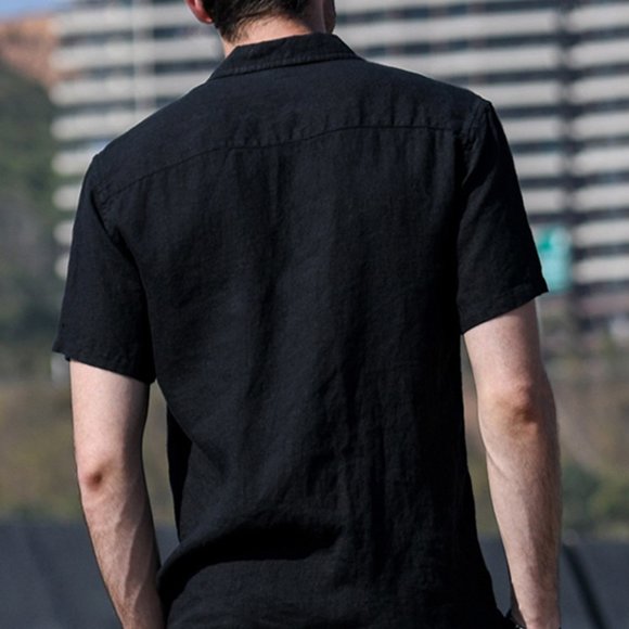 Casual Solid Lapel Collar Shirt - Perfect Everyday Wear - Picture 2 of 4